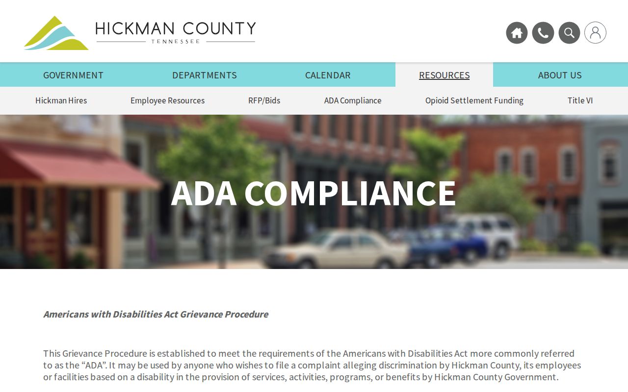Hickman County disability access procedure and coordinator information