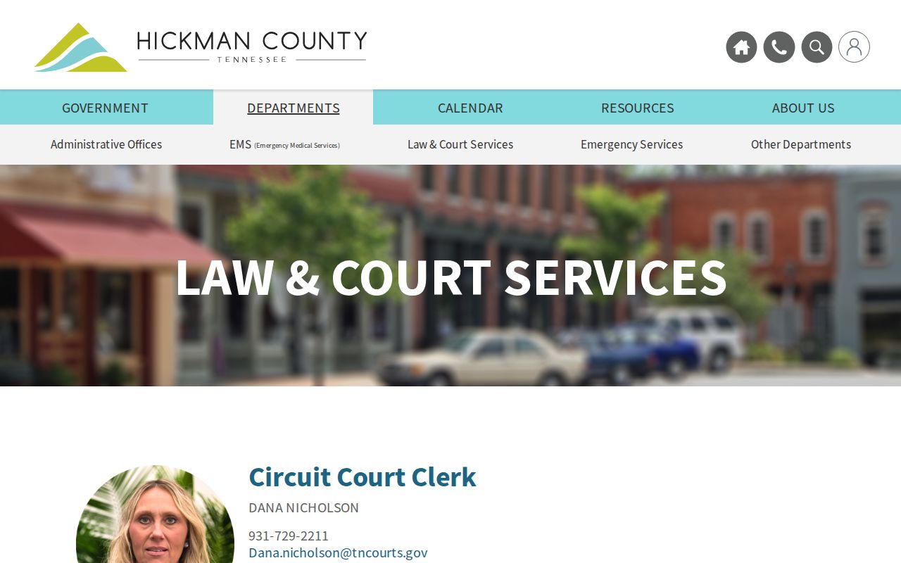 Hickman County Law and Court Services office contacts
